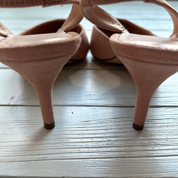 J.Crew Colette Slingback Pump Pointed Toe Blush Suede size 7.5 - Picture 5 of 8